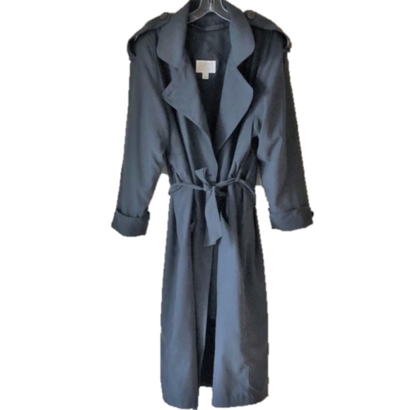 Valerie Stevens Jackets & Blazers - Valerie Stevens Gray Microfiber Trench Coat
